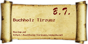 Buchholz Tirzusz névjegykártya